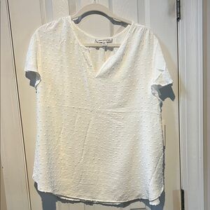 Counterparts White Short Sleeve Top